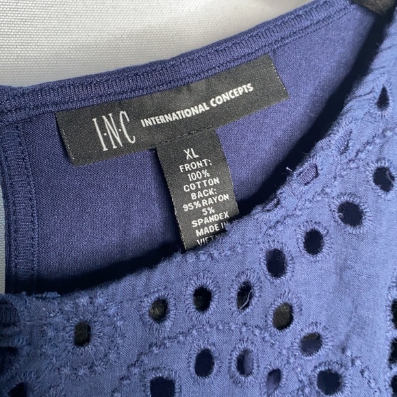 INC Ruffled Eyelet Blouse - Picture 4 of 8